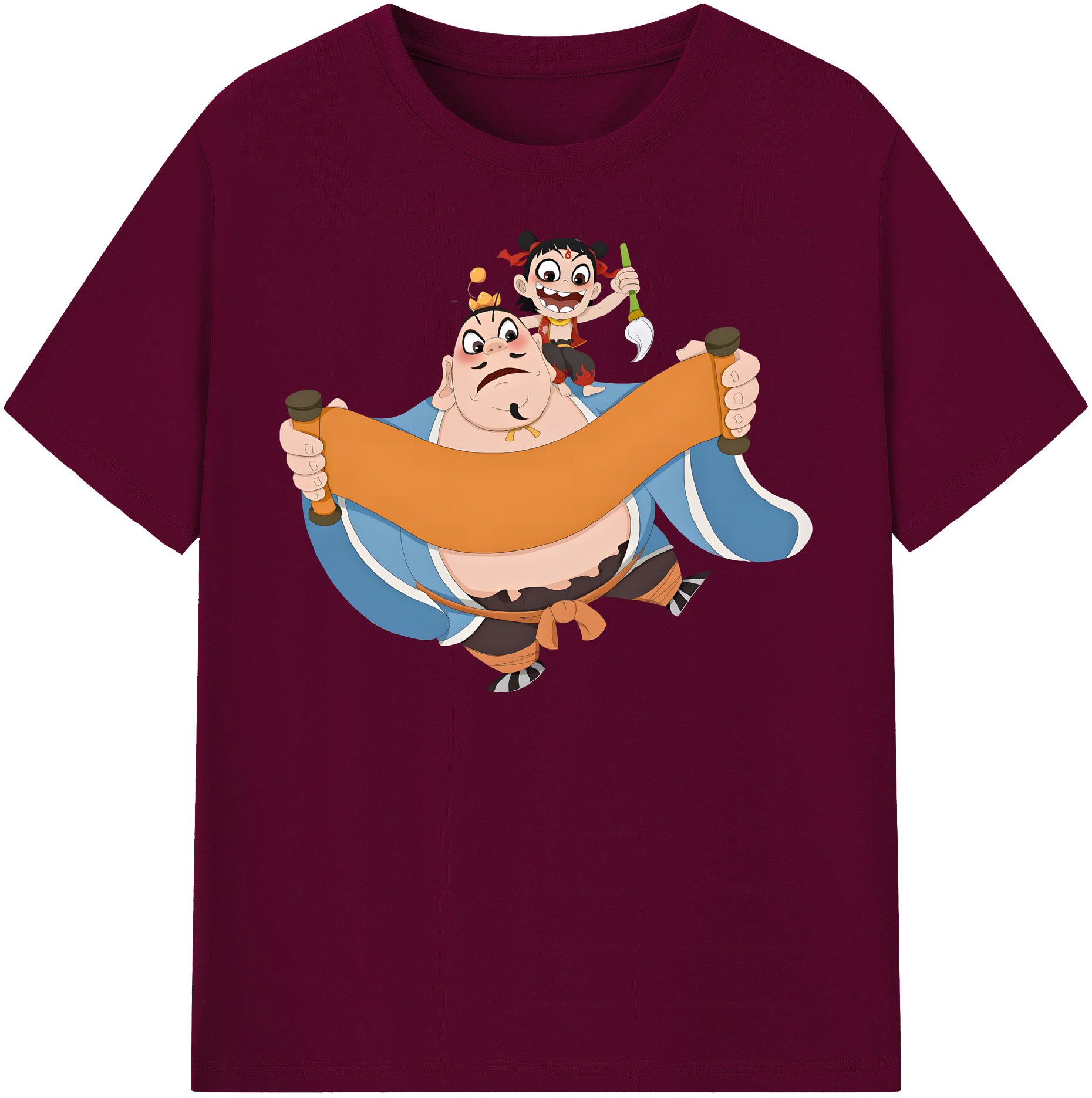（画像用） Ne Zha 2 ナタ 魔童の大暴れ レディースカジュアルプリントTシャツ（綿100％）